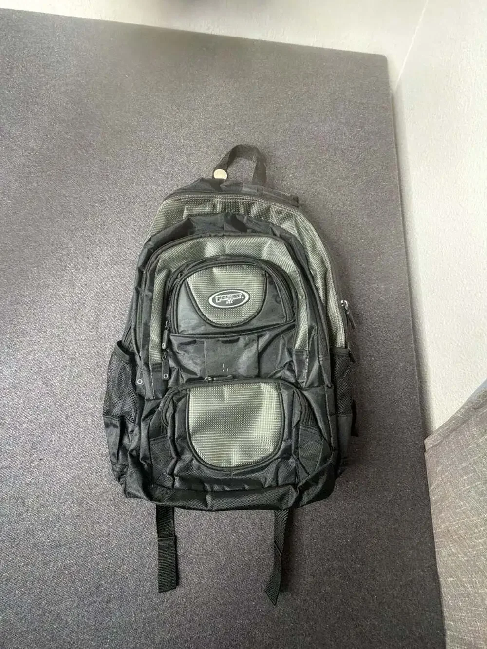 East West USA Black and Olive Green Multi-Pocket Student Casual Daypack Backpack